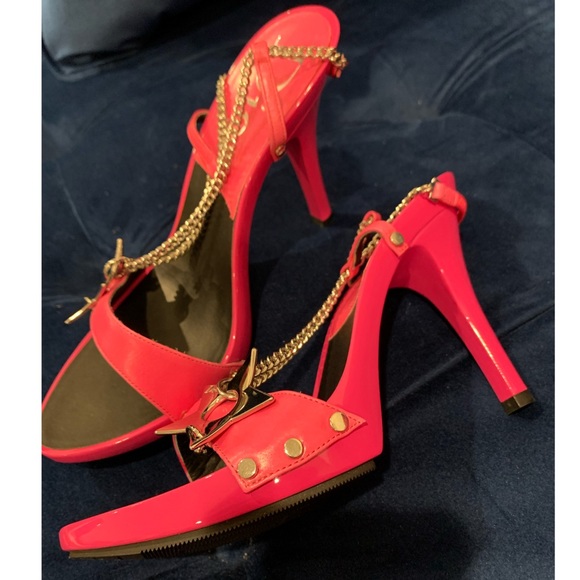 NIB Authentic Vintage Fuchsia Pink Christian DIOR Star Charm Sandal sz 36.5 - Picture 9 of 12